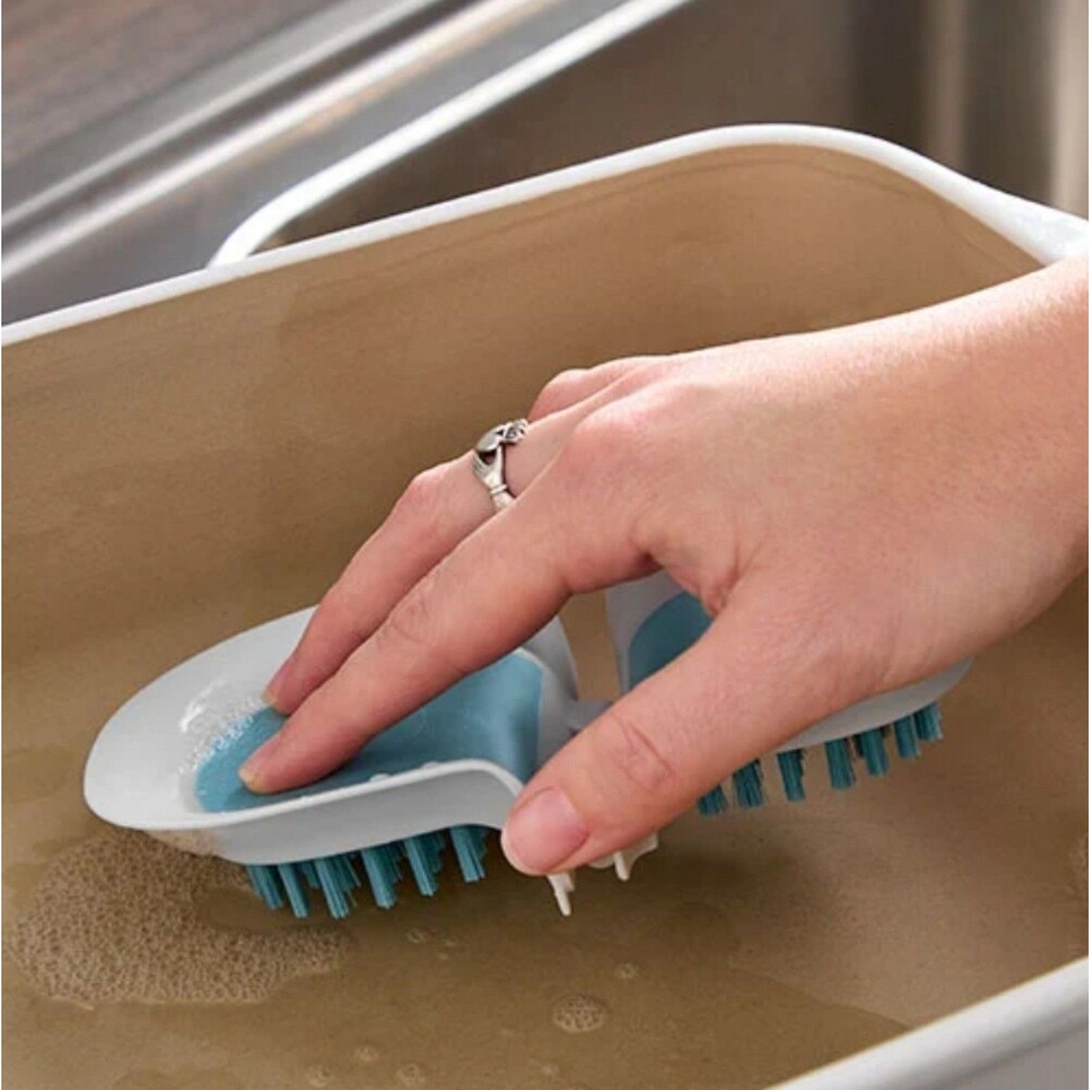 Pampered Chef Knife & Utensil Scrubber Dual Sided Brush Kitchen Cleaner Tool - Picture 4 of 6